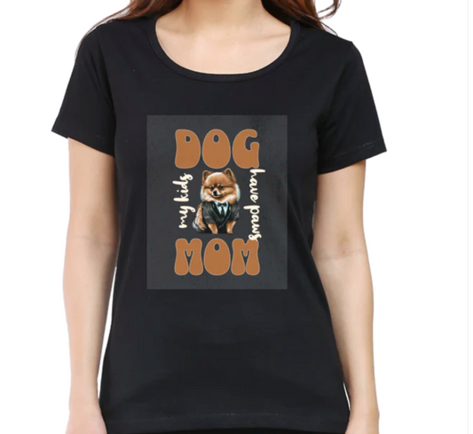 LivelyLight Women's Half Sleeve T-Shirt - Dog Momma